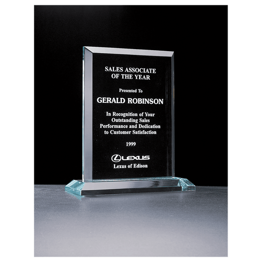 7" x 8 1/4" Apex Series Jade Acrylic Award