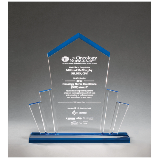10" × 10.75" Large Tower Spotlight Clear Acrylic (acrylic) — custom laser engraved — ECHIPMUNK