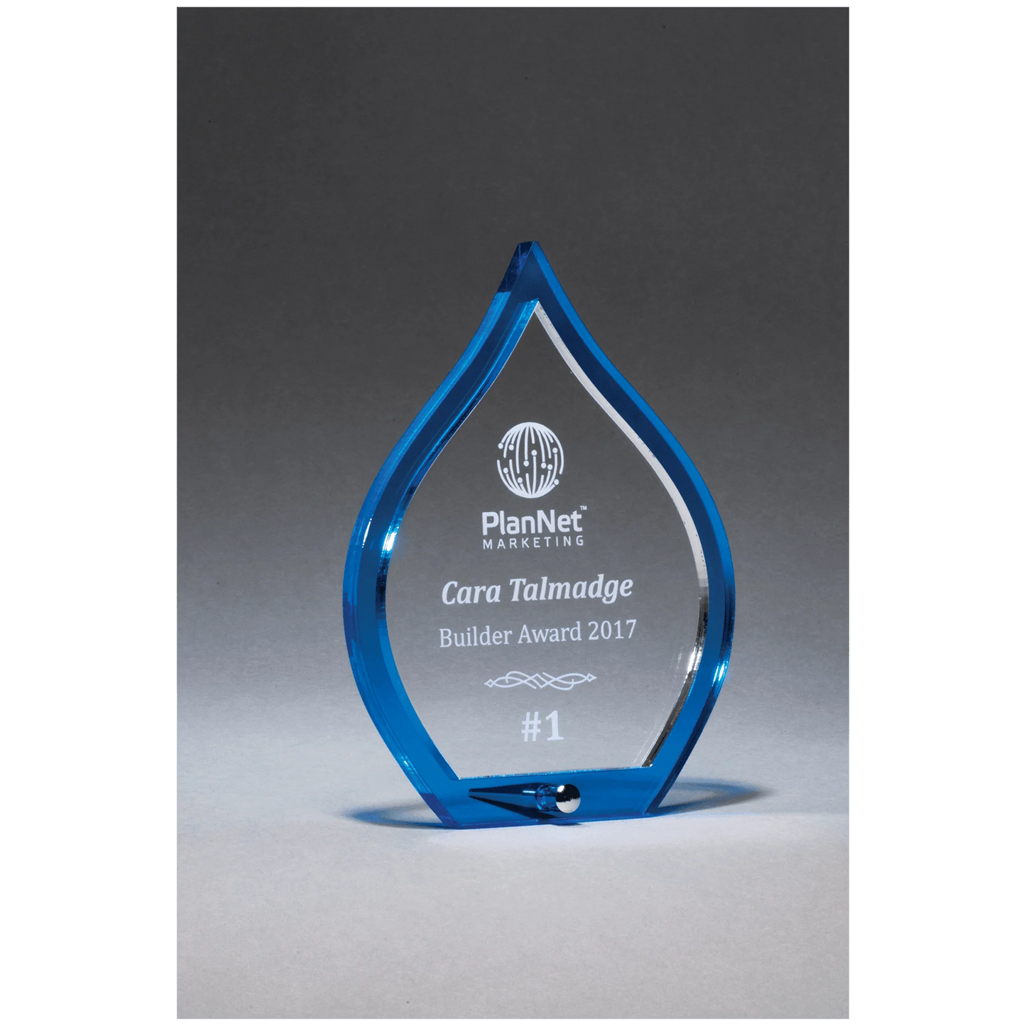 4.5" × 6.25" Blue Flame Acrylic (acrylic) — custom laser engraved — ECHIPMUNK