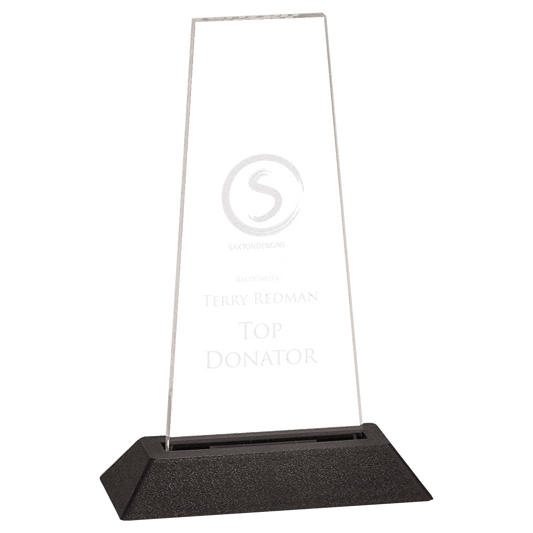 Large Clear Prism Acrylic with Black Base