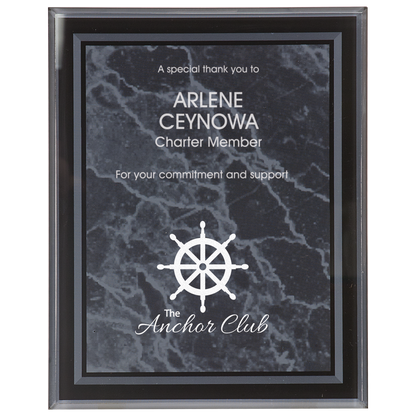 8" x 10" Marble Border -Plaque Acrylic