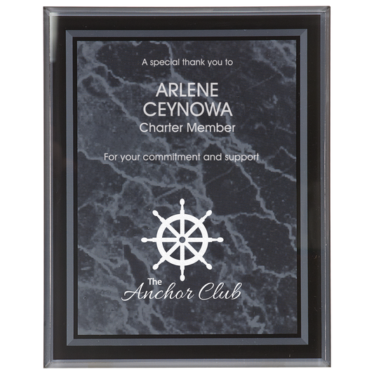 8" x 10" Marble Border -Plaque Acrylic
