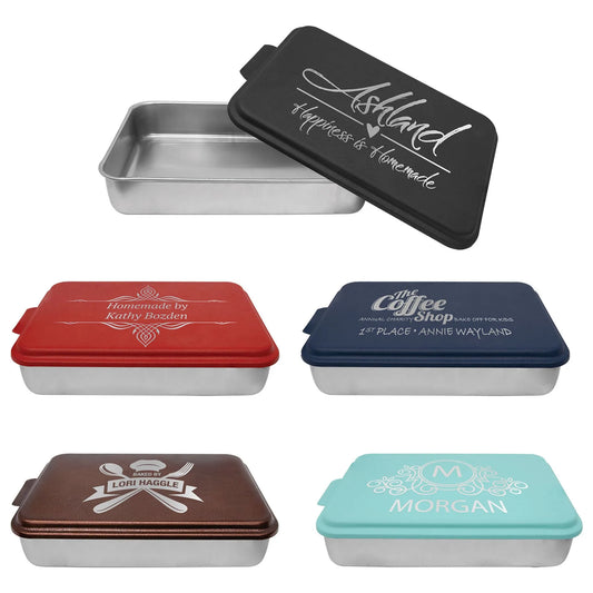 9" × 13" Aluminum Cake Pan (aluminum) — custom laser engraved — ECHIPMUNK
