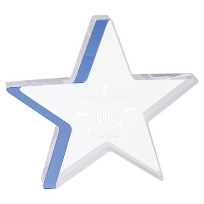 7 3/4" x 7" Star Acrylic with Edge
