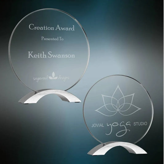 Cosmic Glass (glass & aluminumn) — custom laser engraved — ECHIPMUNK