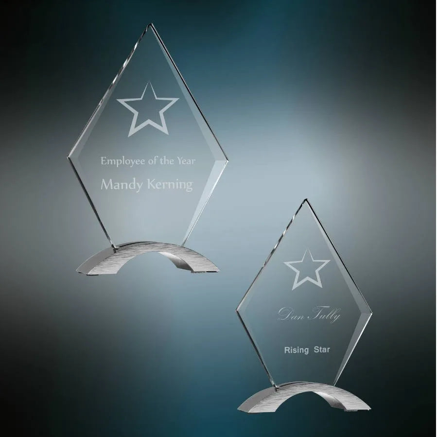 Diamond Cosmic Glass (glass & aluminumn) — custom laser engraved — ECHIPMUNK