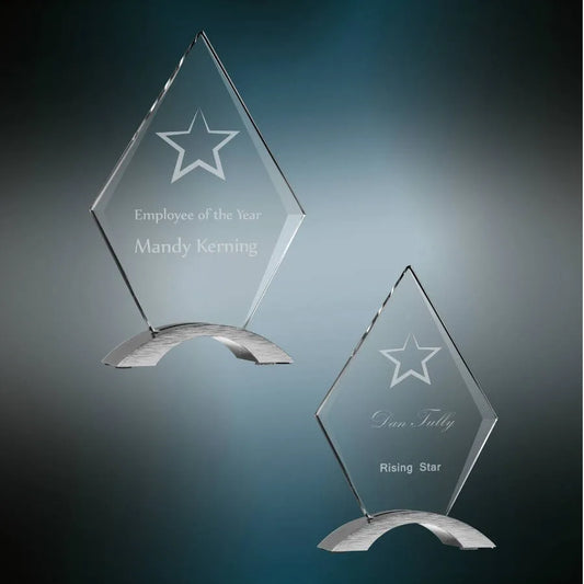 Diamond Cosmic Glass (glass & aluminumn) — custom laser engraved — ECHIPMUNK