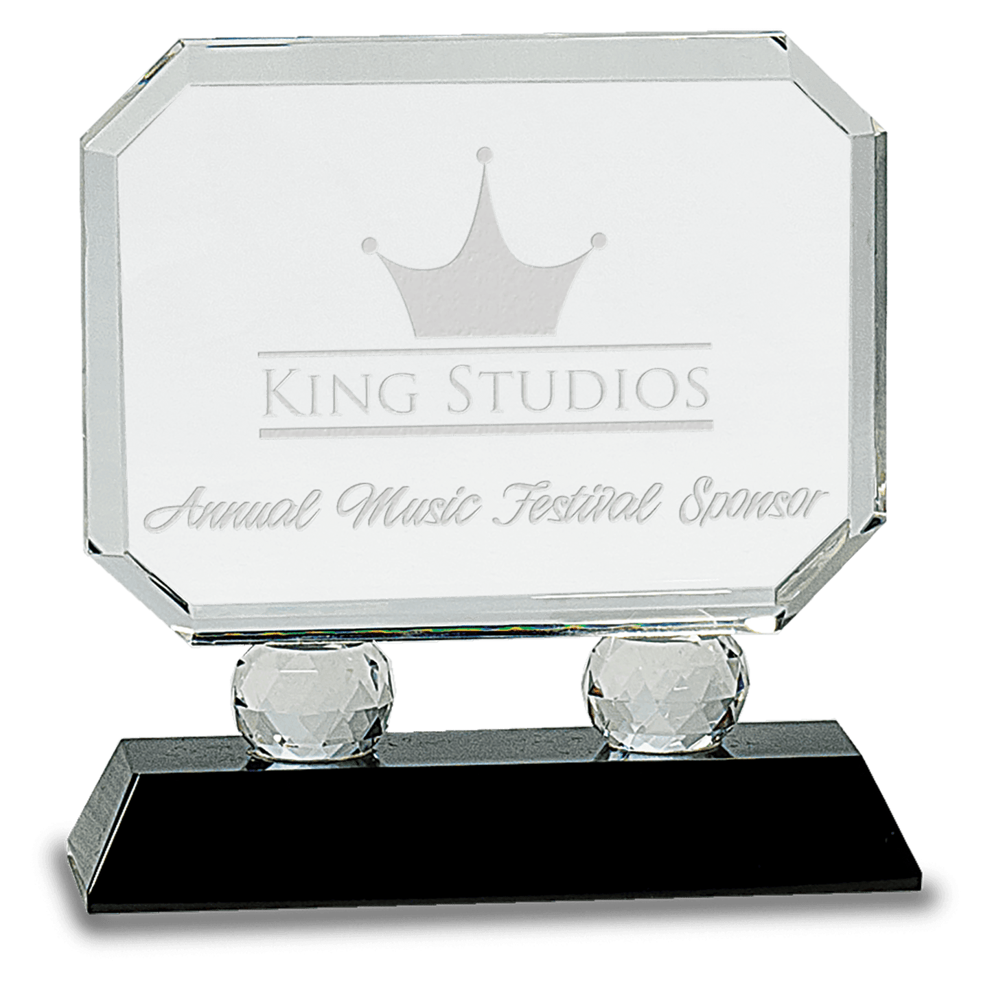 6" Rectangle Crystal on Pedestal Base