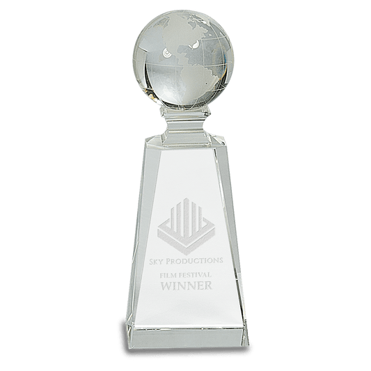 7 3/4" Crystal Globe on Clear Tower
