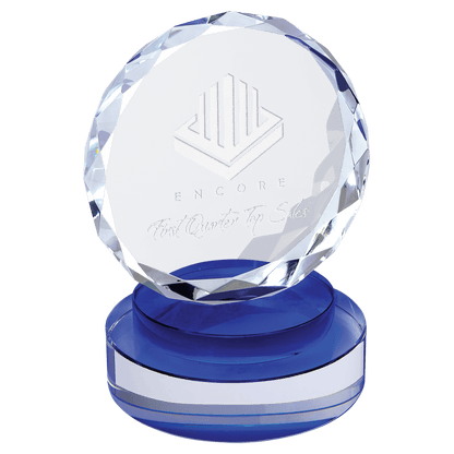 5" Round Facet Crystal on Round Base