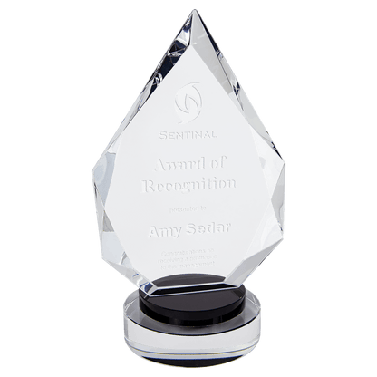 8 1/4" Diamond Crystal on Round Base