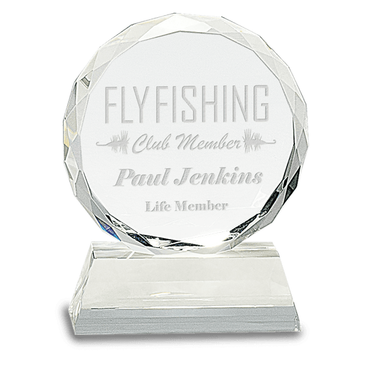5" Round Facet Crystal on Pedestal Base