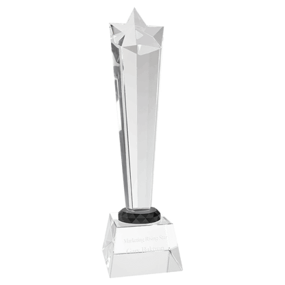 11 3/4" Crystal Rising Star with Base