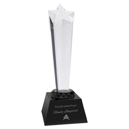 9" Crystal Rising Star with Base
