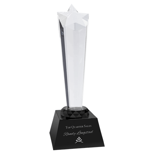 9" Crystal Rising Star with Base