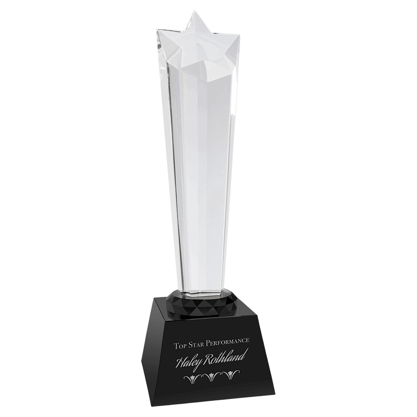10" Crystal Rising Star with Base