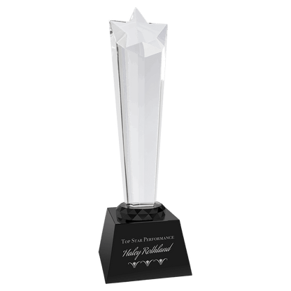 10" Crystal Rising Star with Base