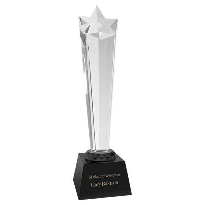 11 3/4" Crystal Rising Star with Base
