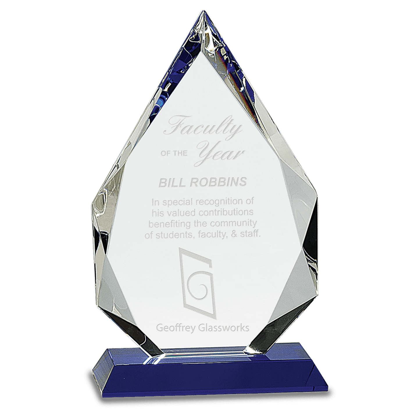 10" Diamond Crystal on Pedestal Base