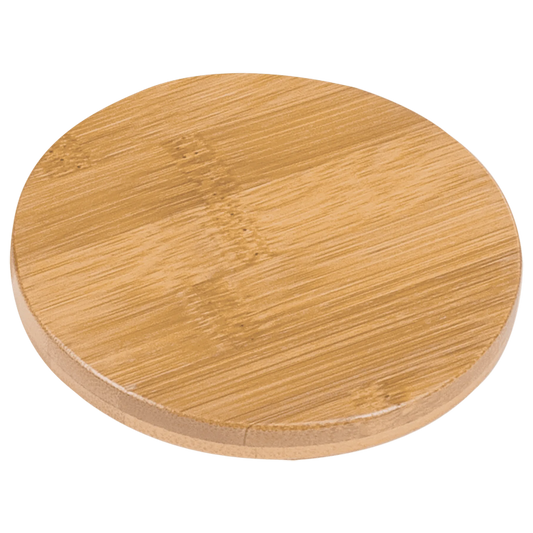 3.75" Bamboo 6-Coaster Set - Replacement Coaster Only (bamboo) — custom laser engraved — ECHIPMUNK