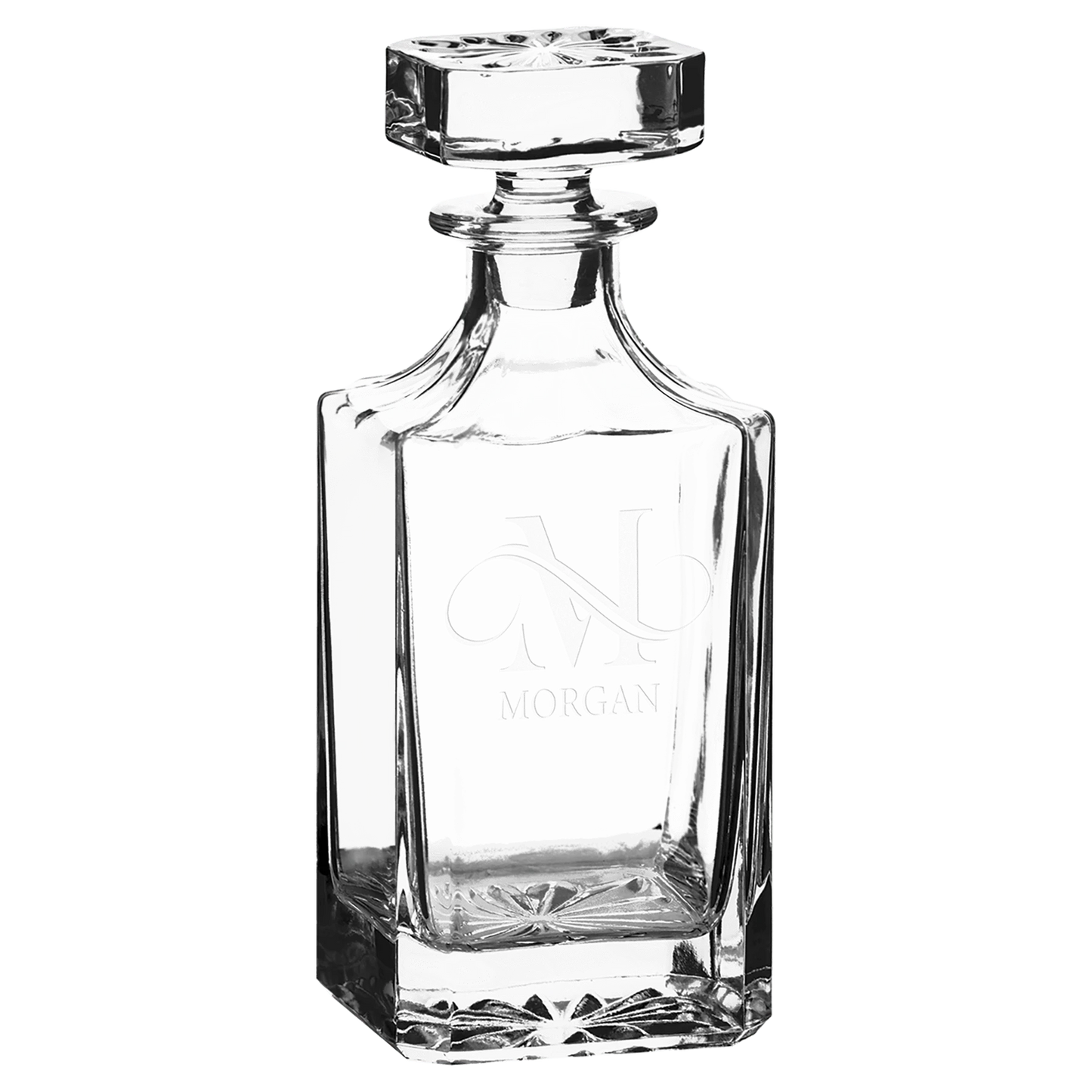 Polar Camel 750 mL Glass Decanter in Black Gift Box (glass) — custom laser engraved — ECHIPMUNK