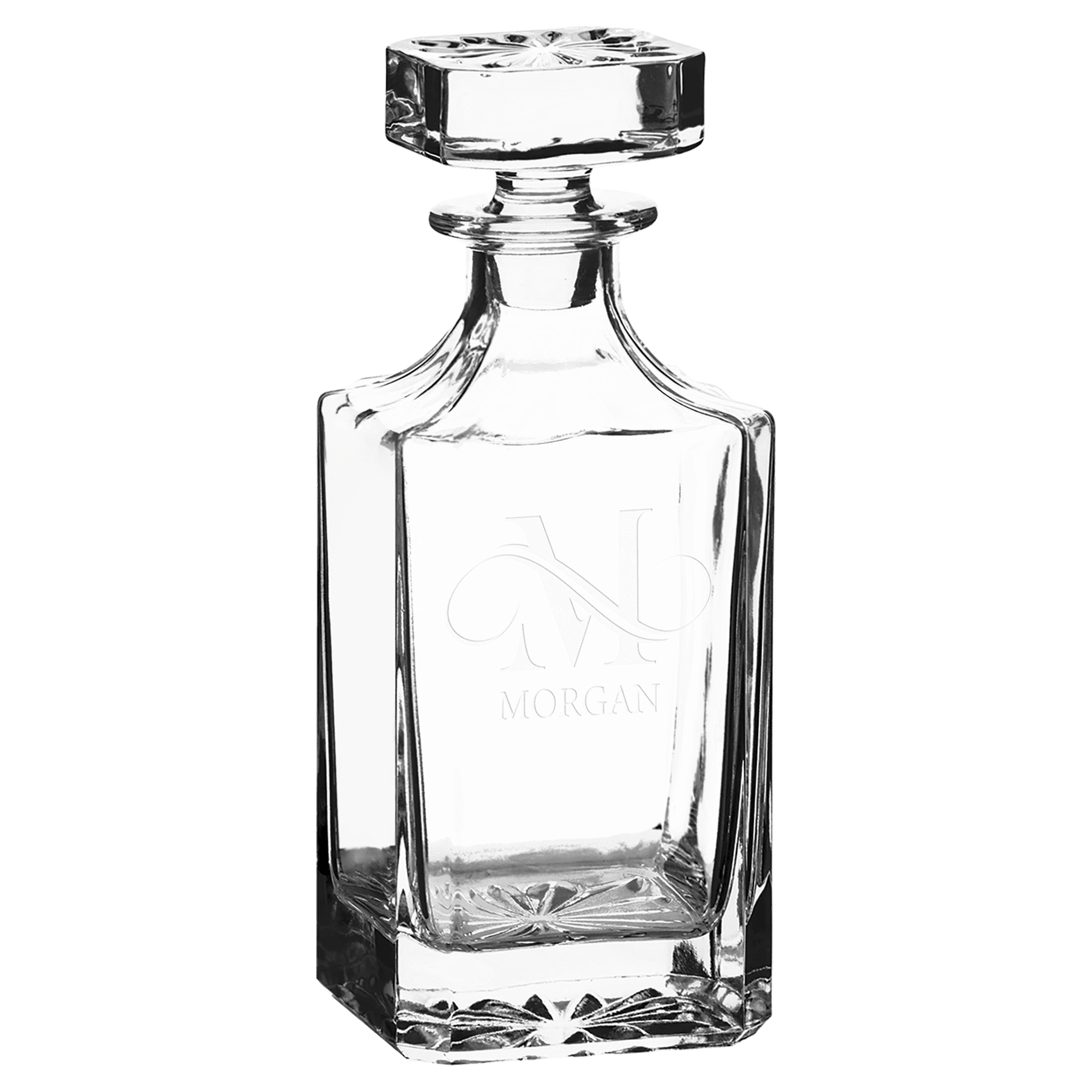 Polar Camel 750 mL Glass Decanter in Black Gift Box (glass) — custom laser engraved — ECHIPMUNK
