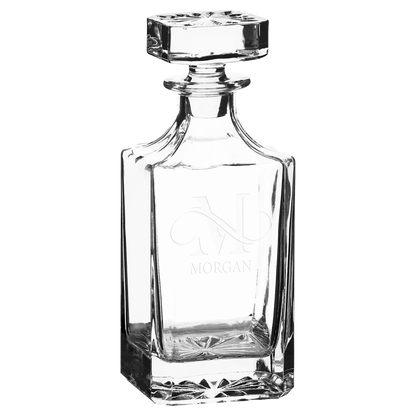 Polar Camel 750 mL Glass Decanter in Black Gift Box (glass) — custom laser engraved — ECHIPMUNK