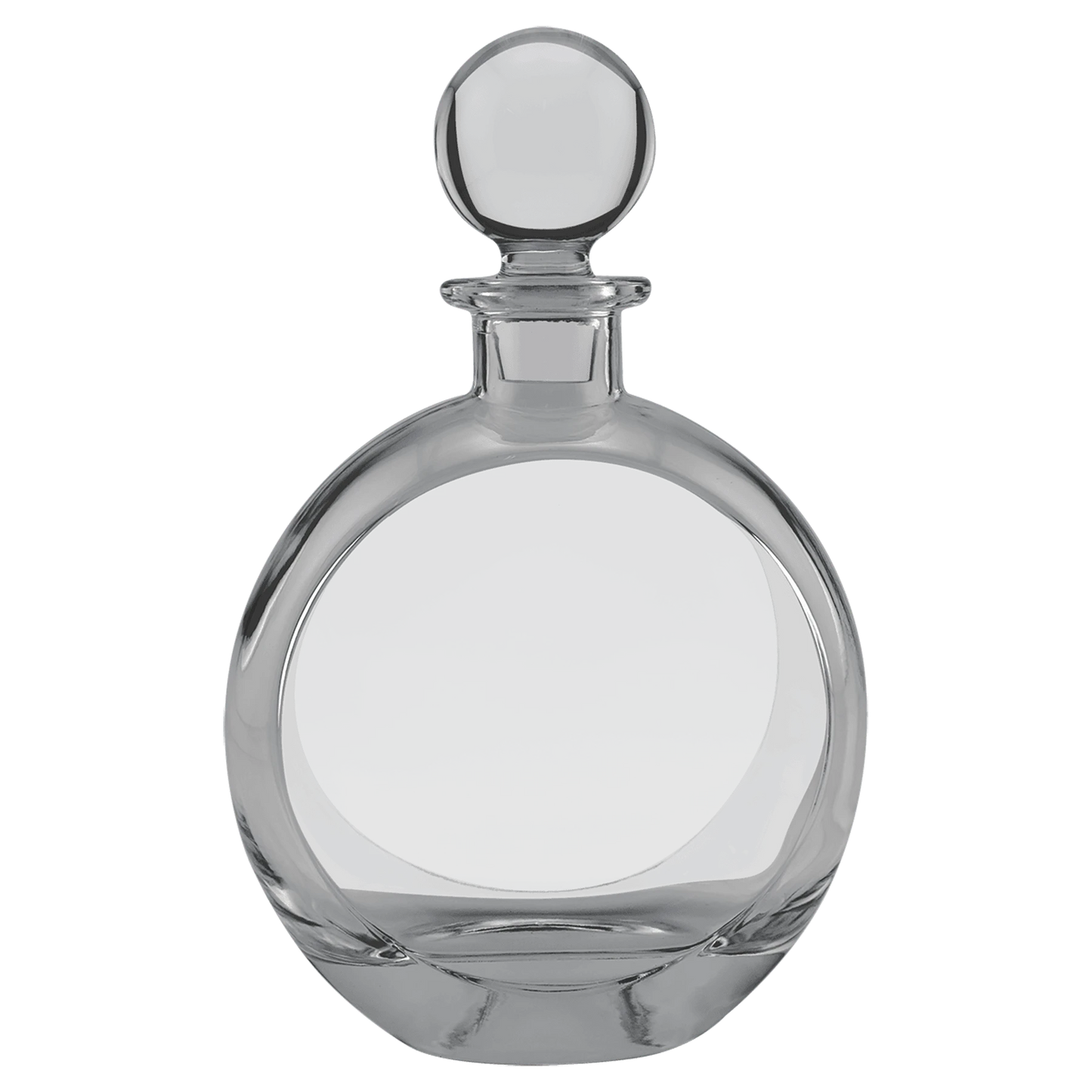 Polar Camel 750 mL Flat Glass Decanter in Black Gift Box (glass) — custom laser engraved — ECHIPMUNK