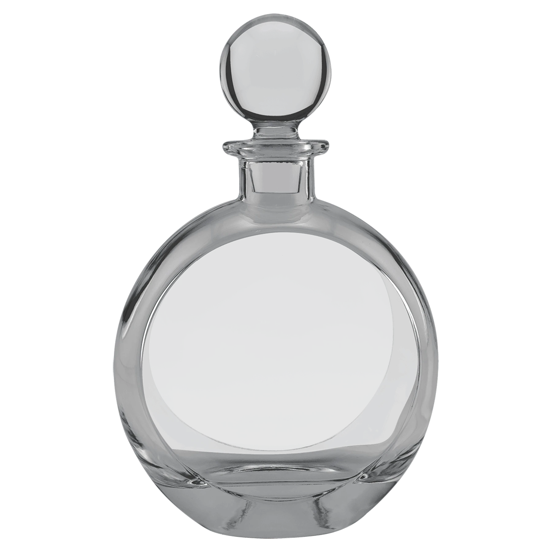 Polar Camel 750 mL Flat Glass Decanter in Black Gift Box (glass) — custom laser engraved — ECHIPMUNK
