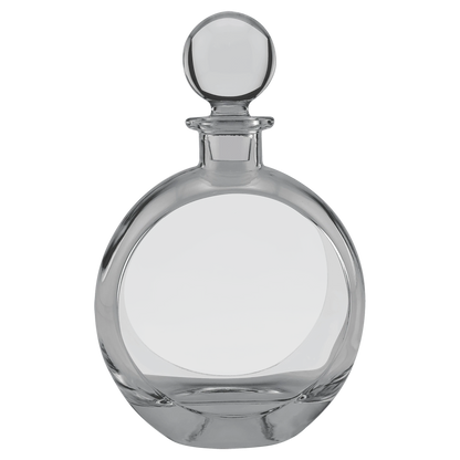 Polar Camel 750 mL Flat Glass Decanter in Black Gift Box (glass) — custom laser engraved — ECHIPMUNK