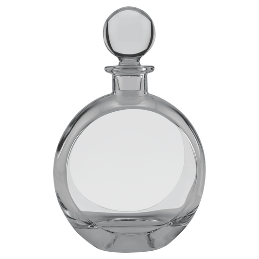 Polar Camel 750 mL Flat Glass Decanter in Black Gift Box (glass) — custom laser engraved — ECHIPMUNK