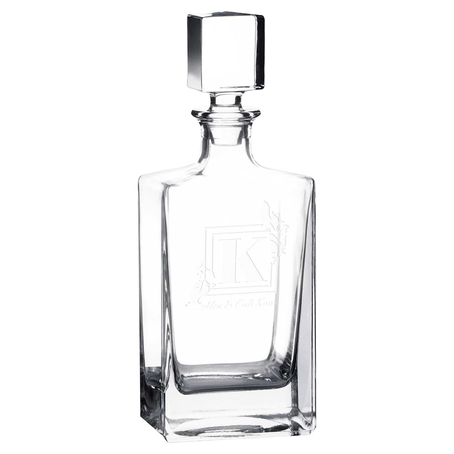 Polar Camel 810 mL Glass Decanter in Black Gift Box (glass) — custom laser engraved — ECHIPMUNK