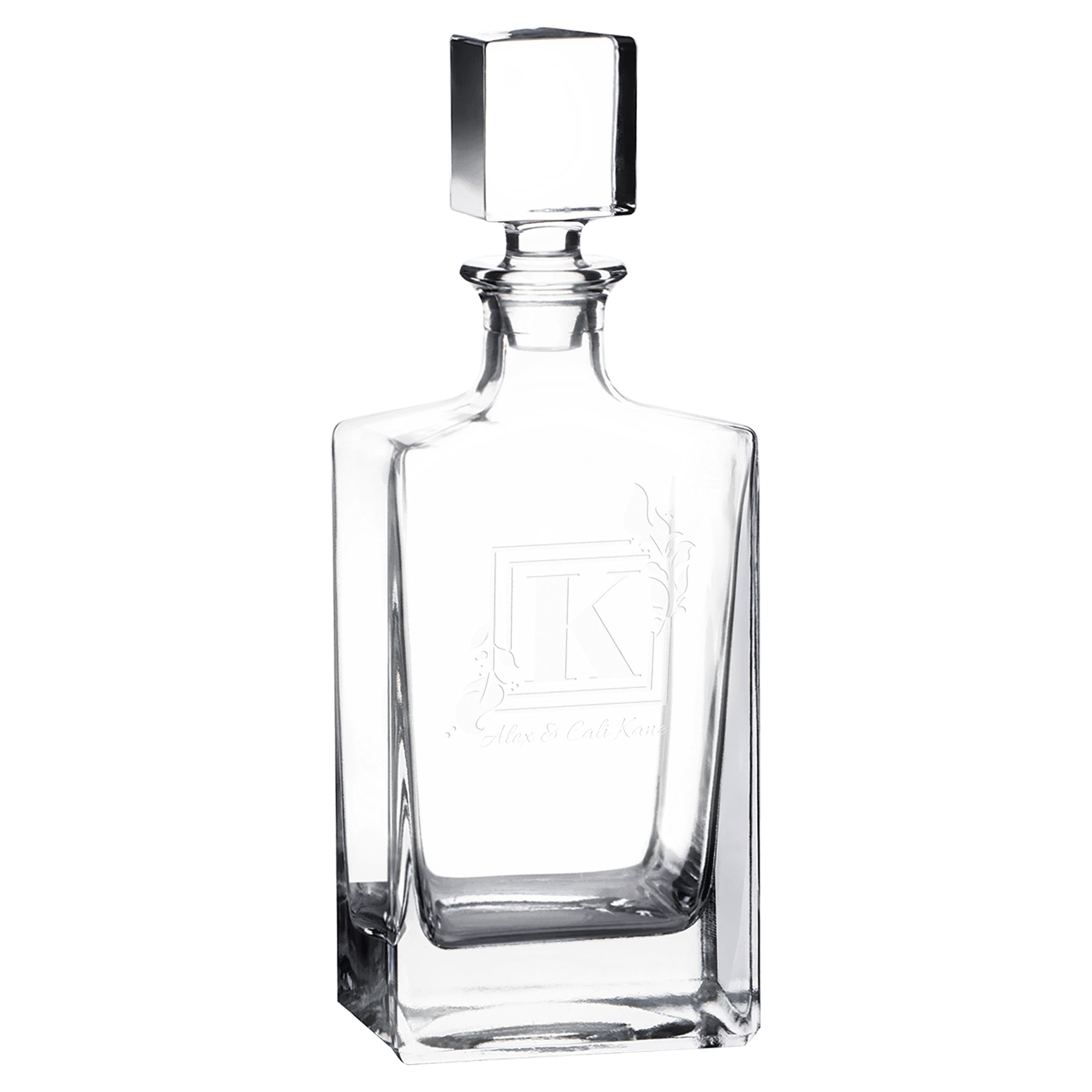 Polar Camel 810 mL Glass Decanter in Black Gift Box (glass) — custom laser engraved — ECHIPMUNK
