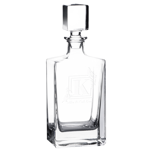 Polar Camel 810 mL Glass Decanter in Black Gift Box (glass) — custom laser engraved — ECHIPMUNK
