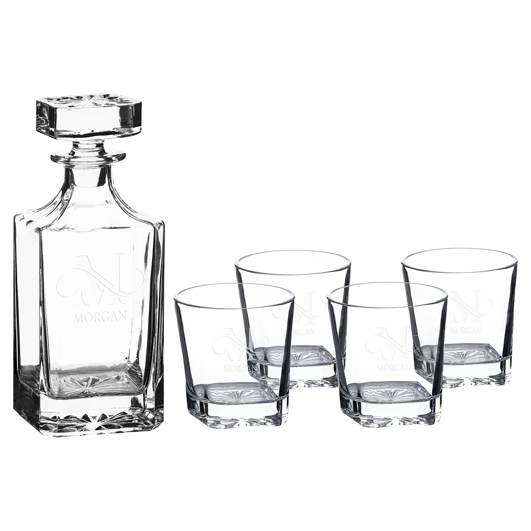 Polar Camel 750 mL Glass Decanter Set (glass) — custom laser engraved — ECHIPMUNK