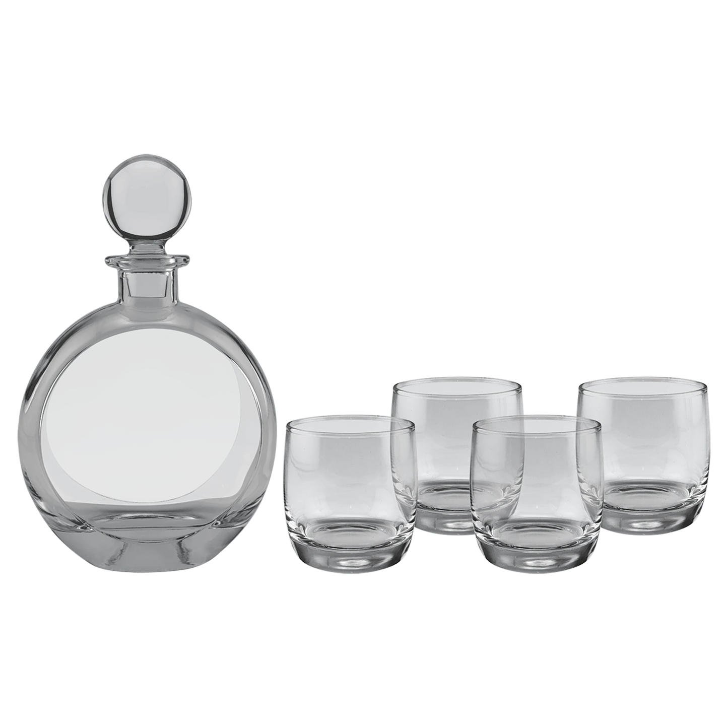 Polar Camel 750 mL Flat Glass Decanter Set (glass) — custom laser engraved — ECHIPMUNK