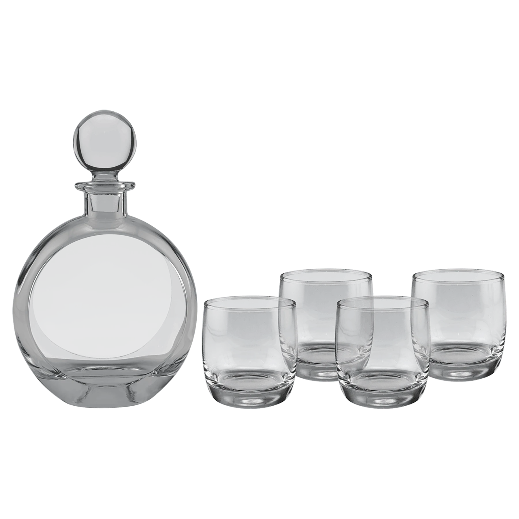 Polar Camel 750 mL Flat Glass Decanter Set (glass) — custom laser engraved — ECHIPMUNK
