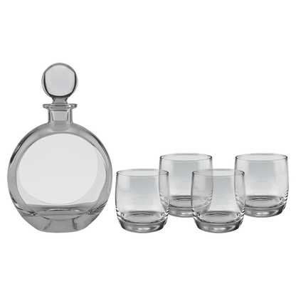 Polar Camel 750 mL Flat Glass Decanter Set (glass) — custom laser engraved — ECHIPMUNK
