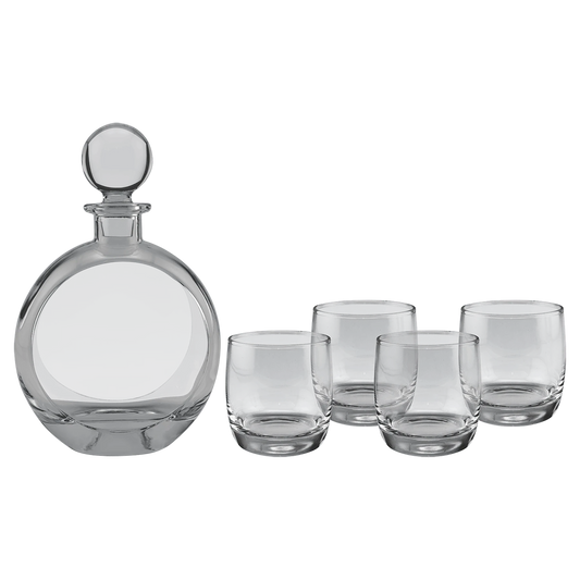 Polar Camel 750 mL Flat Glass Decanter Set (glass) — custom laser engraved — ECHIPMUNK