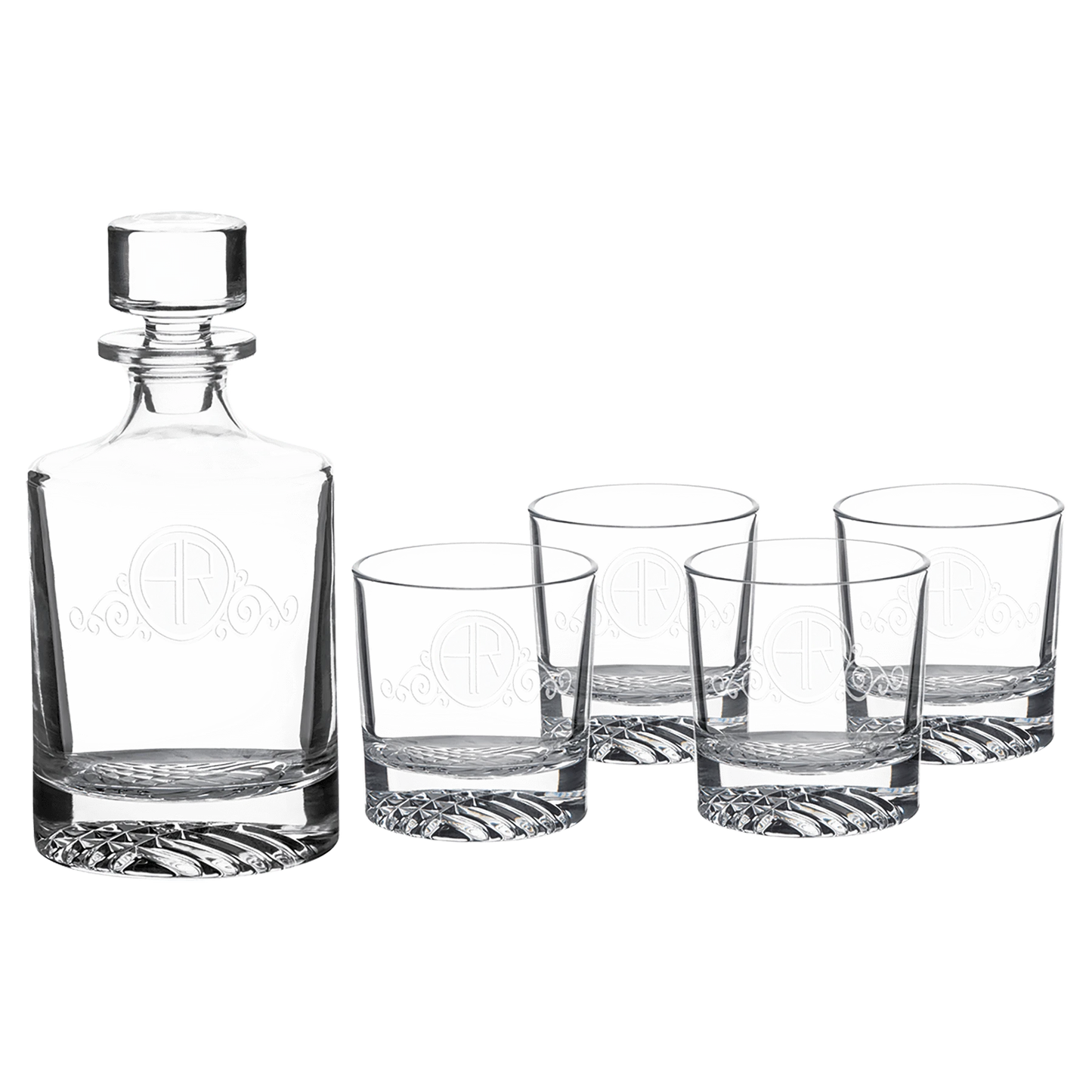 Polar Camel 850 mL Glass Decanter Set (glass) — custom laser engraved — ECHIPMUNK