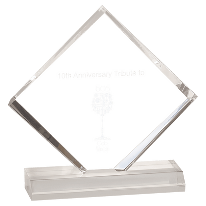5" x 5" Diamond Jewel Beveled Acrylic Blank