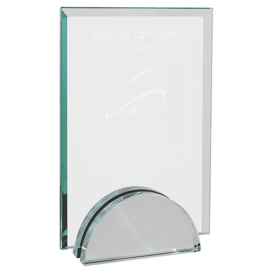 7" x 9 1/4" Apex Series Glass Award