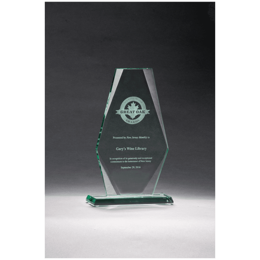 5" x 8" Premium Series Jade Glass Award