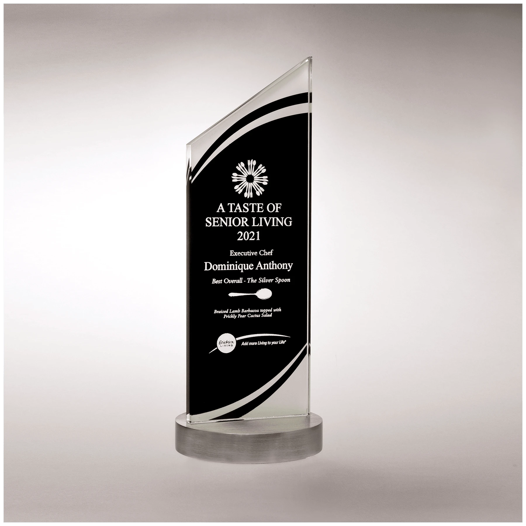 3.5" × 11.875" × 0.375" Thick Zenith Series Black Silkscreened Glass (glass) — custom laser engraved — ECHIPMUNK