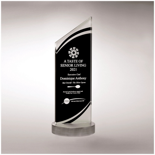 3.5" × 11.875" × 0.375" Thick Zenith Series Black Silkscreened Glass (glass) — custom laser engraved — ECHIPMUNK