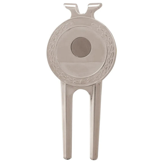 3" × 1.5" Silver Divot Tool Replacement for GFT206 (metal) — custom laser engraved — ECHIPMUNK
