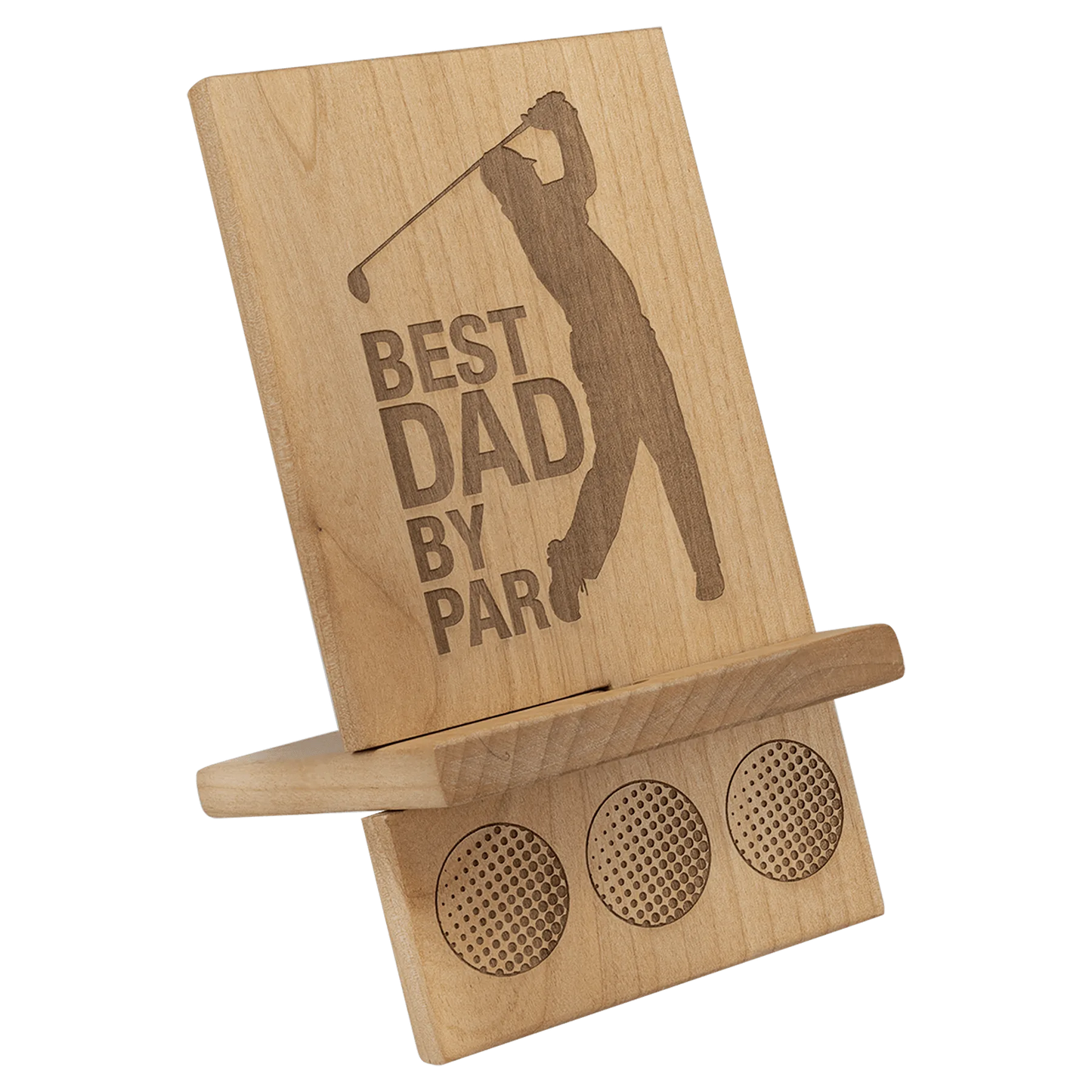 4.5" × 8" Red Alder Cell Phone/IPad Easel (red alder) — custom laser engraved — ECHIPMUNK