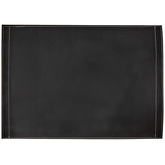 16" × 12" Black/Gold Insert for Serving Tray (mdf & faux leather) — custom laser engraved — ECHIPMUNK