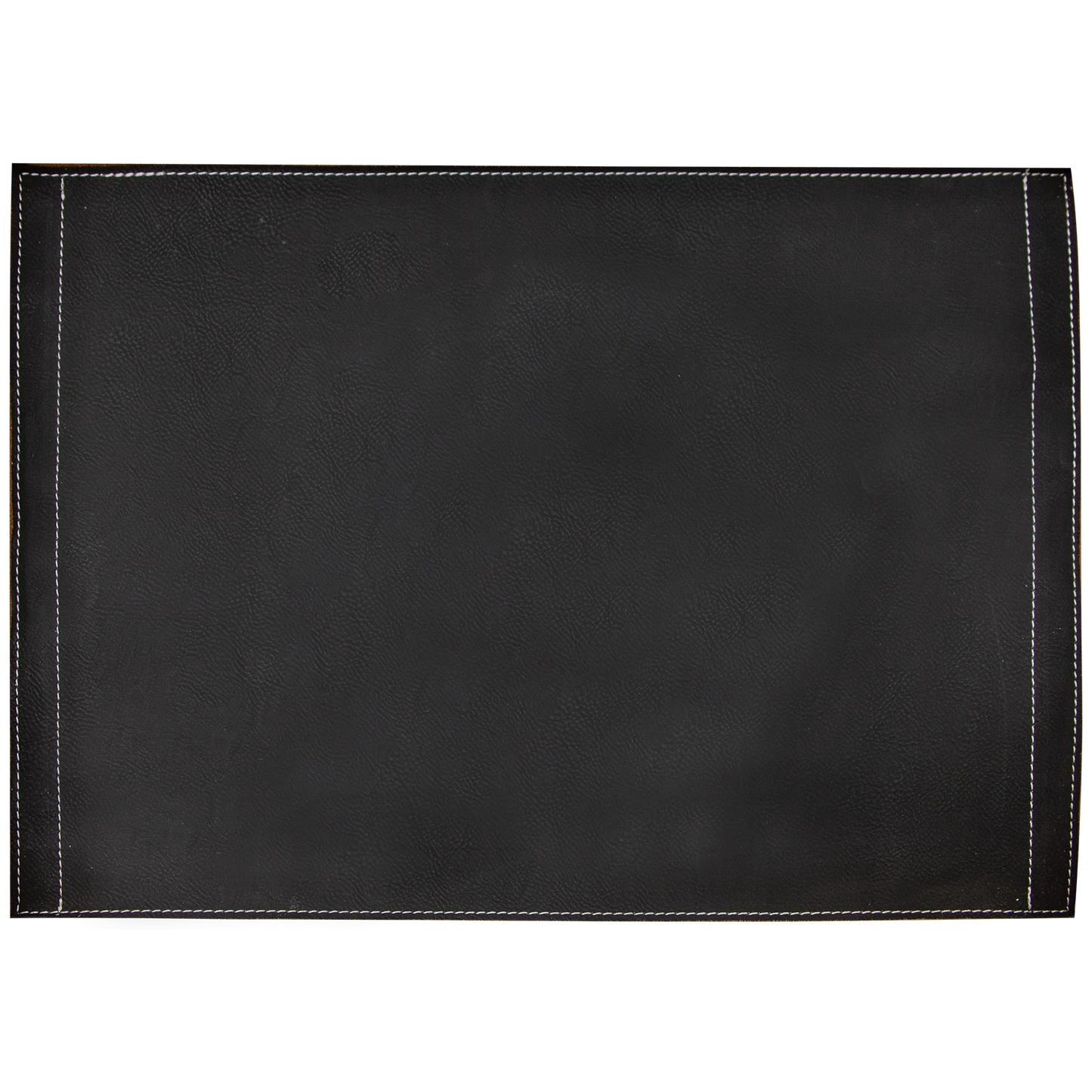 16" × 12" Black/Silver Insert for Serving Tray (faux leather) — custom laser engraved — ECHIPMUNK