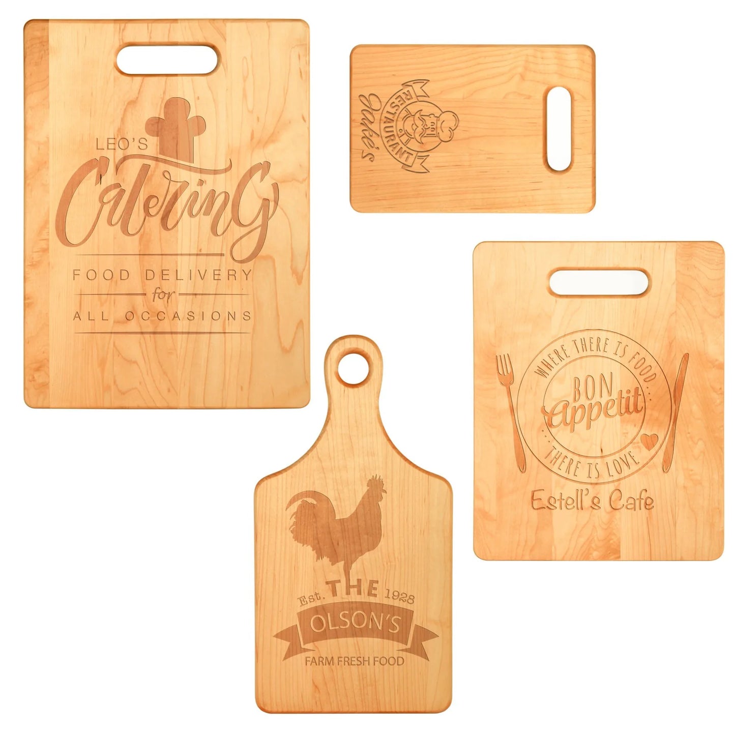 Maple Cutting Board (genuine maple) — custom laser engraved — ECHIPMUNK